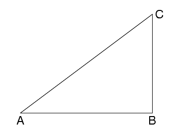 ;triangle (0,0)(4,0)(4,3) ;label (0,0)"_A" ;(4,0)"_B" ;(4,3)">C"