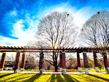Pergola between
                  Panasci Chapel & Bell Tower