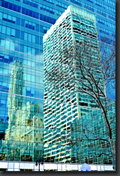 W. R. Grace Bldg reflected in 1095 6th Ave. NYC