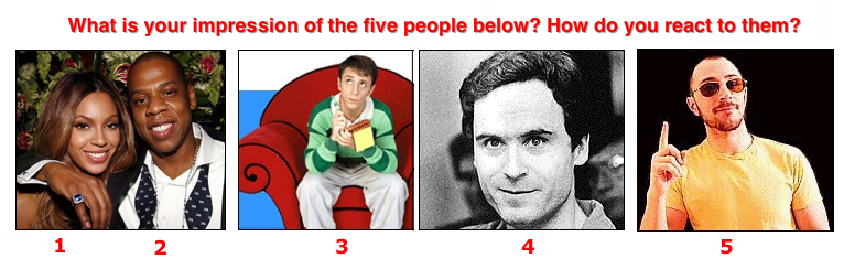 Reaction to 5
              faces