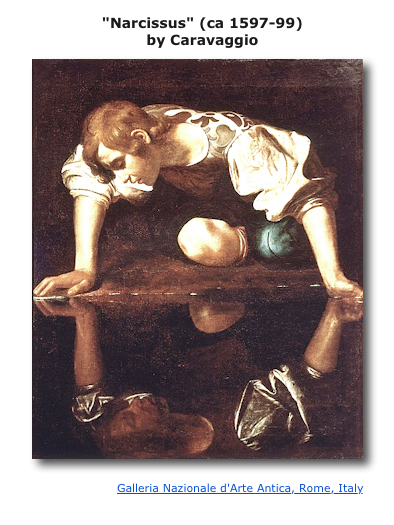 Narcissus by
              Caravaggio