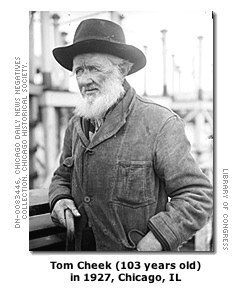 Tom
                  Cheek, 103 years old