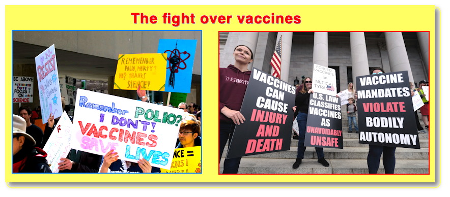 fighting over
            vaccination