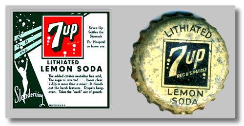 Lithiated 7-Up Soft Drink