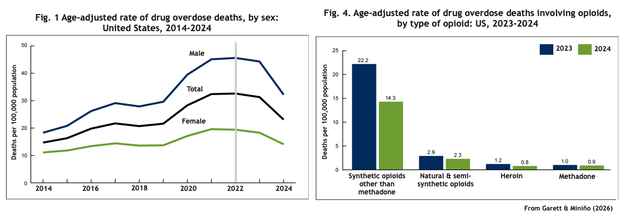 Drug Overdose Deaths in US 2023-2024