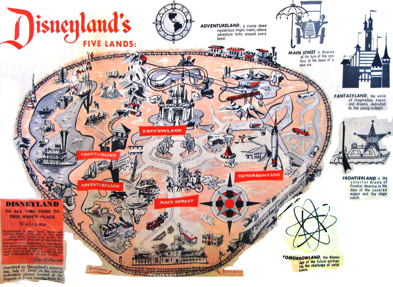 Disneyland 1958 map