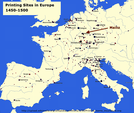 Printing in Europe
                      to 1500