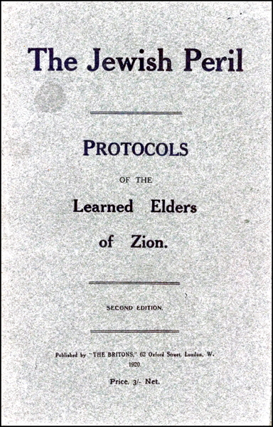 Protocols of the Elders of Zion (UK, 1920)