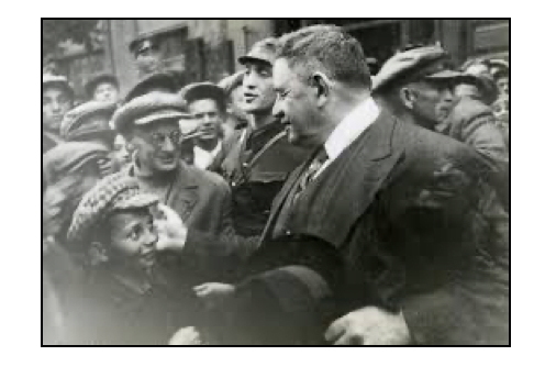 Herriot
                        greeting children