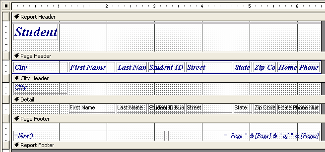 Accessibility Report Sections